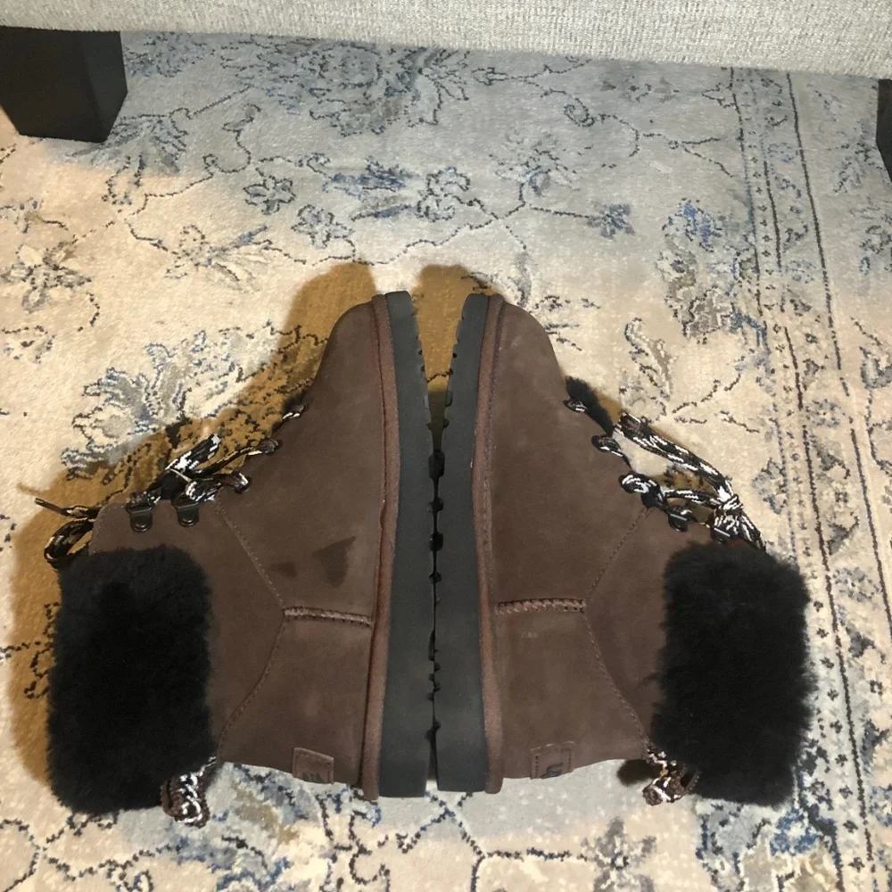 UGG Classic Mini Alpine Lace Brown Burnt Cedar